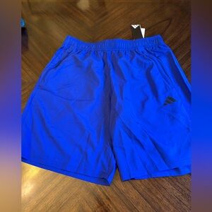 adidas Men's Essentials Woven Training Shorts, Lucid Blue/Black, Large New